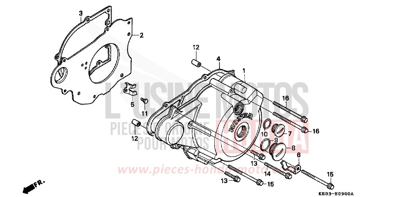 LEFT CRANKCASE COVER for CA125 REBEL VORTEX PURPLE METALLIC (RP140) from 1996
